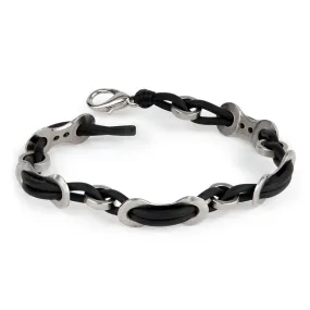 Cyclist Rubber Weaved Chain Bracelet