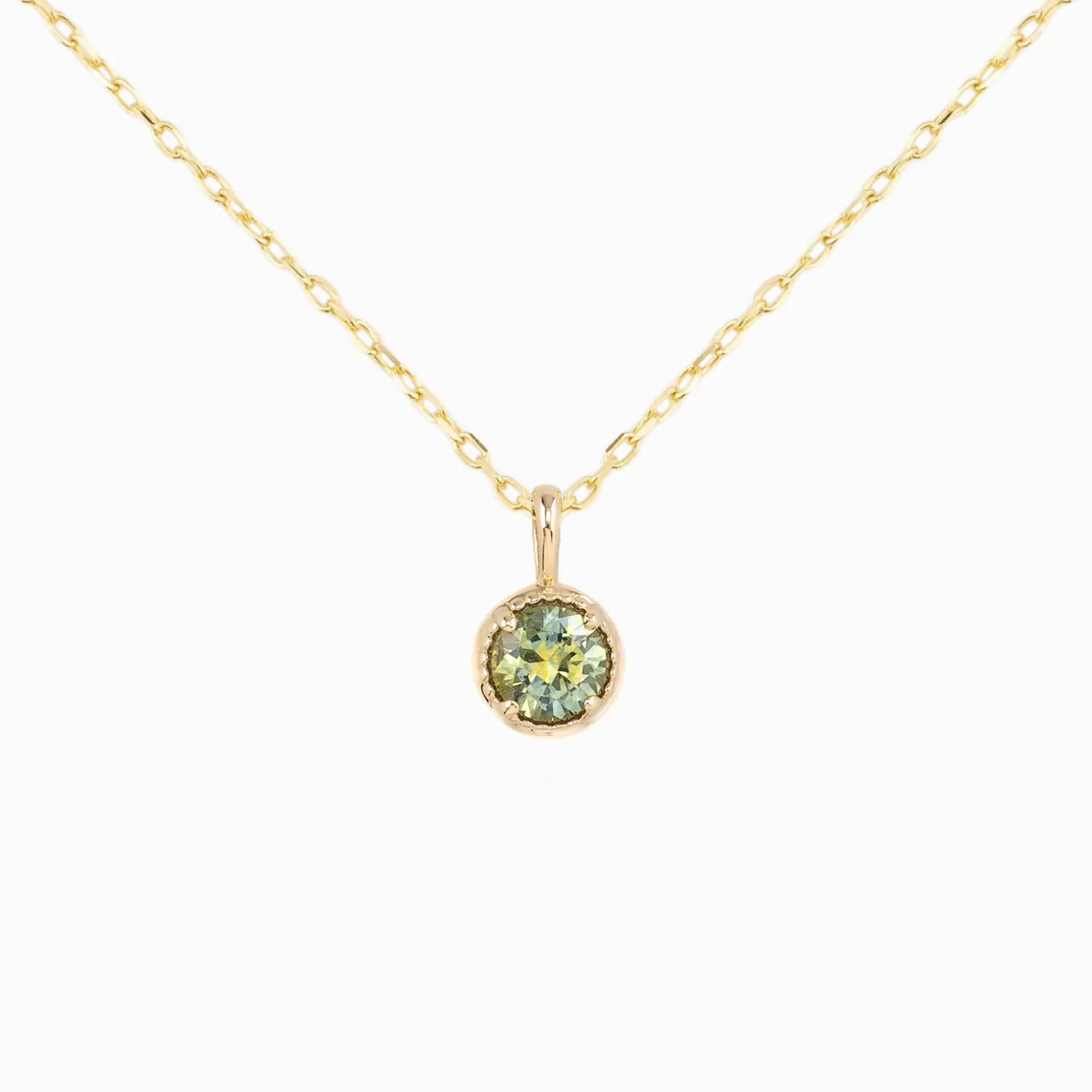 Dahlia 0.60ct Montana Sapphire Solitaire Necklace