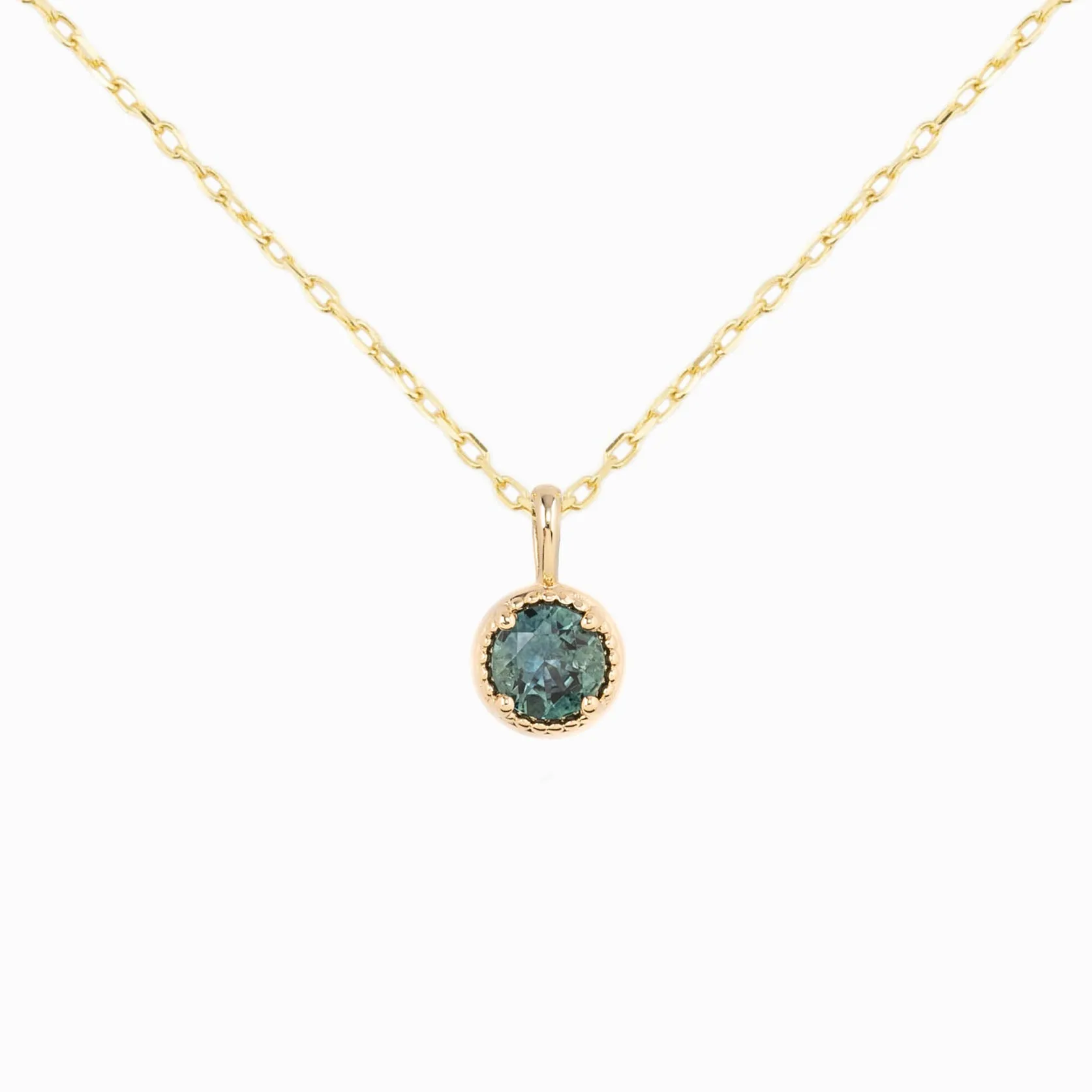 Dahlia 0.60ct Montana Sapphire Solitaire Necklace