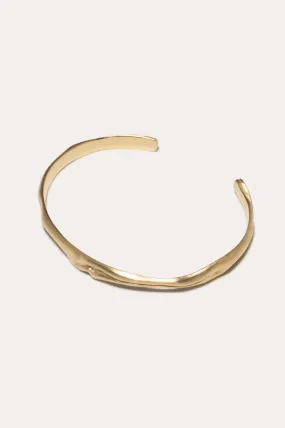 Deflated ("Do Not Inflate") - Gold Vermeil Cuff