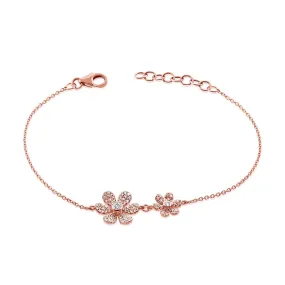 Diamond Double Daisy Bracelet