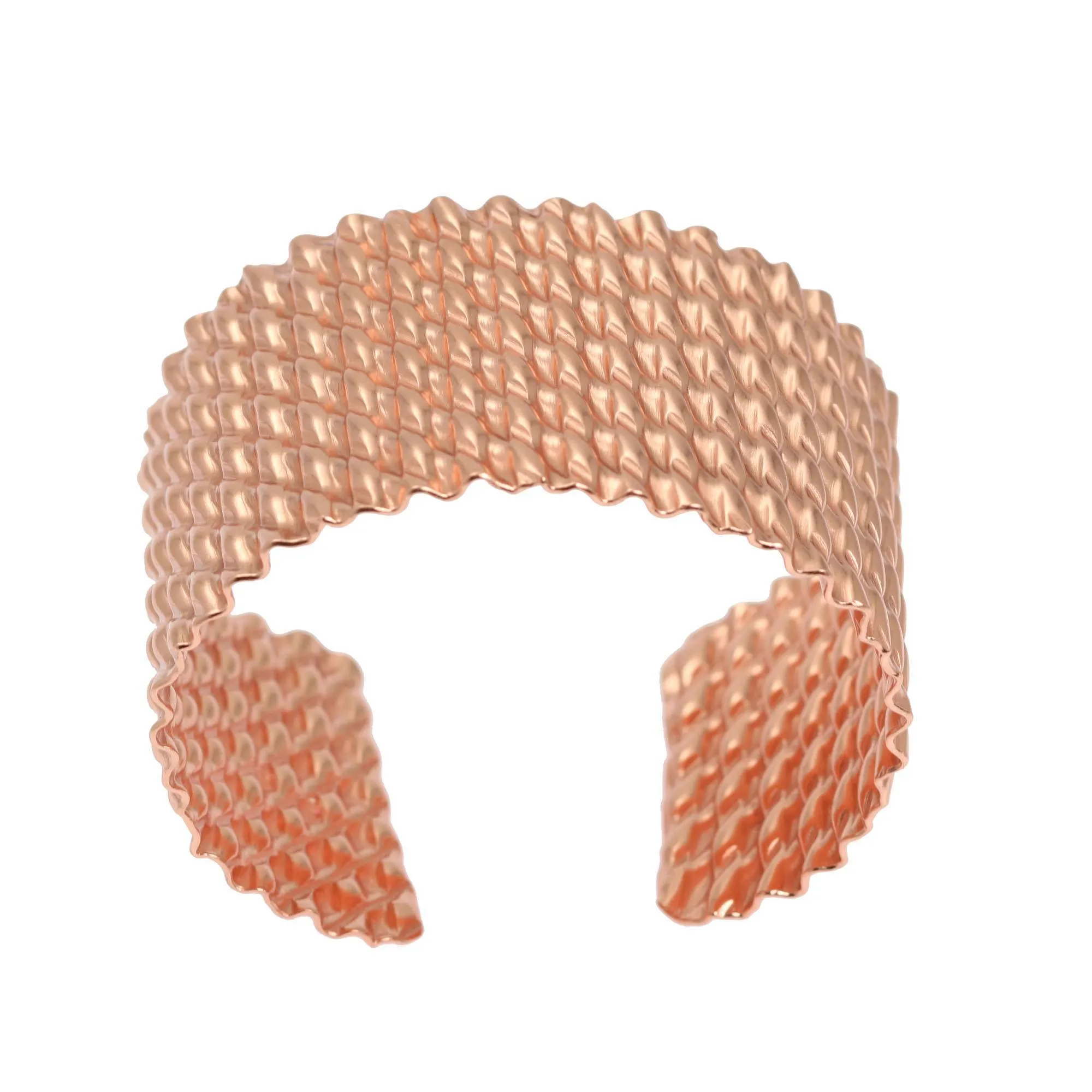 Double Corrugated Copper Cuff