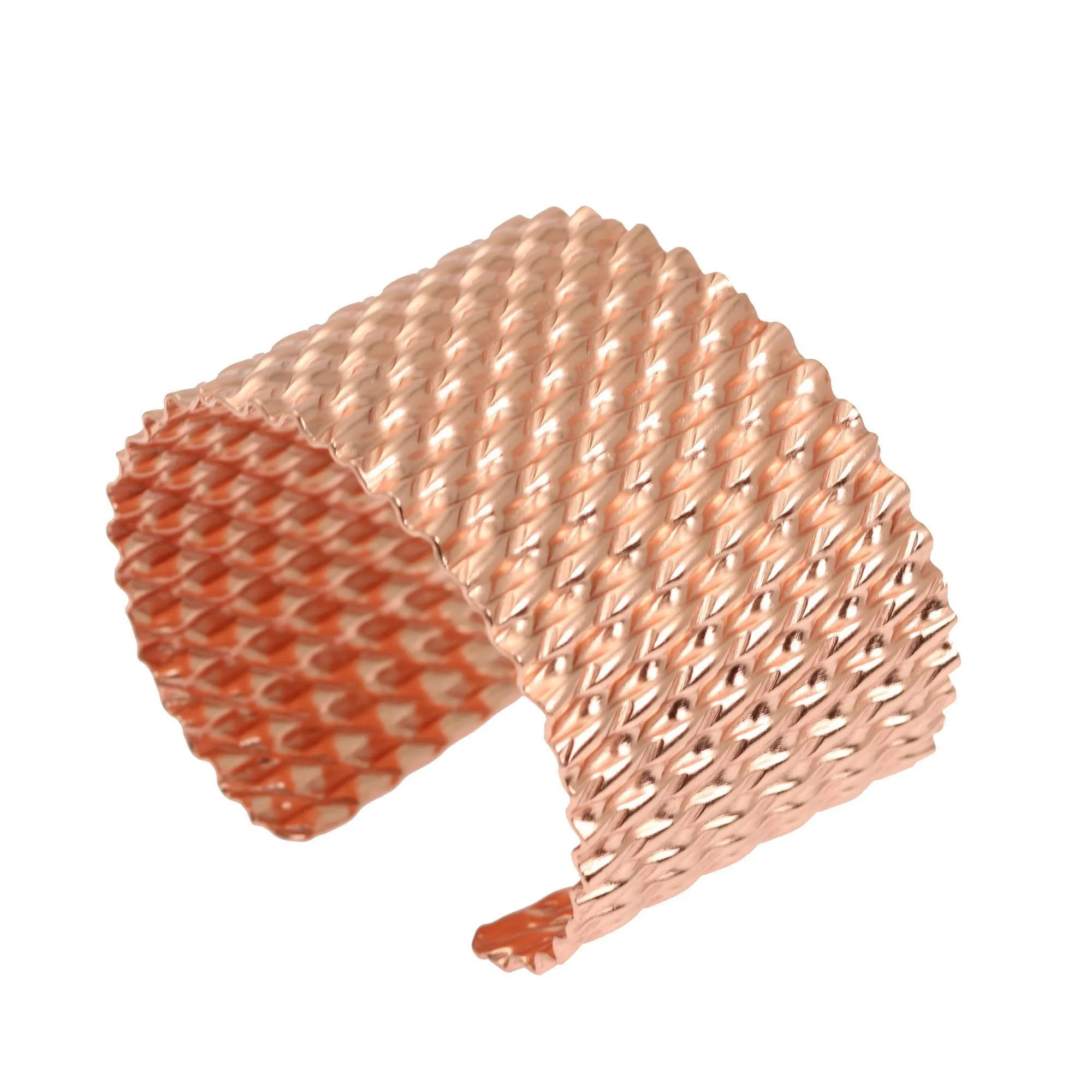 Double Corrugated Copper Cuff