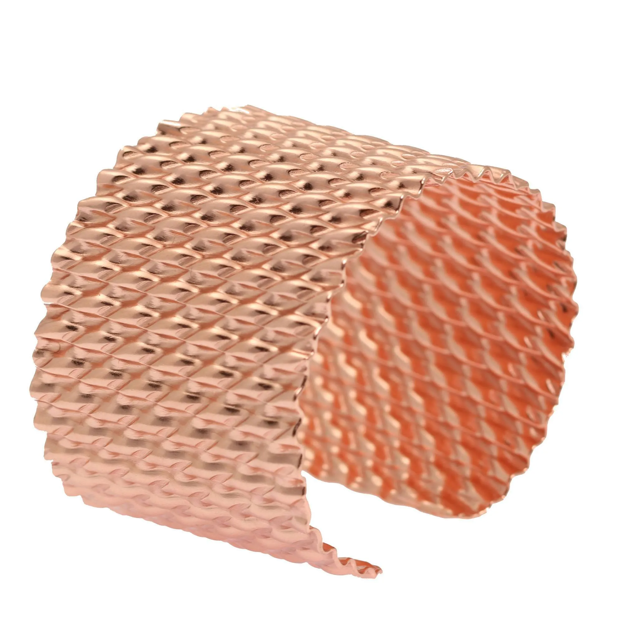 Double Corrugated Copper Cuff