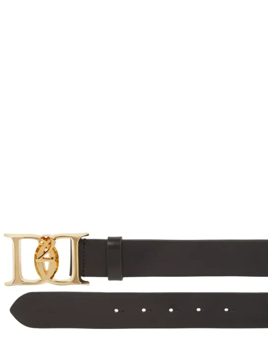 Dsquared2   Double D leather buckle belt 