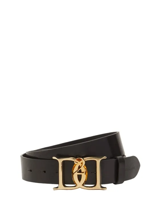 Dsquared2   Double D leather buckle belt 