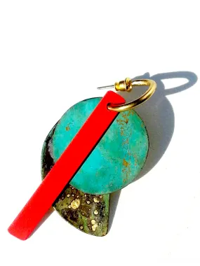 Earrings Klee Coral Garden Patina