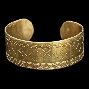 Elder Futhark Runic Cuff Bracelet