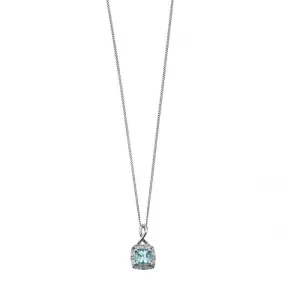 Elements White Gold Aquamarine Pendant Twist Bale GP709TZ475GN143