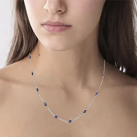 ELLE™ AMBROSIA BLUE TOPAZ NECKLACE