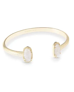 Elton Gold Cuff Bracelet In Iridescent Drusy