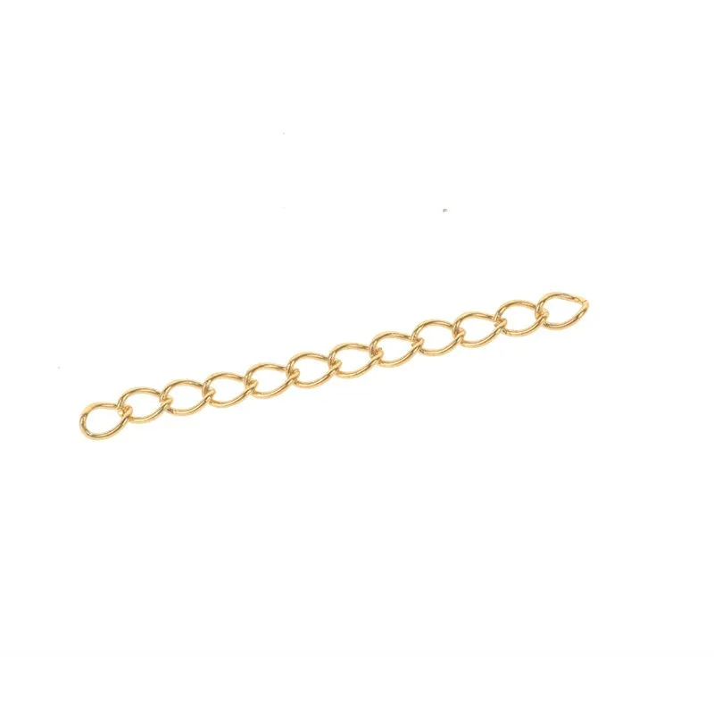 Extender Chain 2" Silver Bronze Gold Necklace Extension Curved Curb Chain Adjuster Oval Link Lengthener Tail Bracelet Finding Wholesale Lot