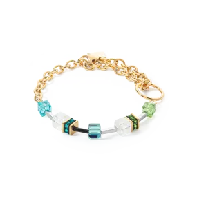 GeoCUBE® Iconic Precious Chain bracelet gold-multicolour