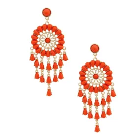 Get Your Hands On Stunning Coral Bead Dream Catcher Earrings Now!