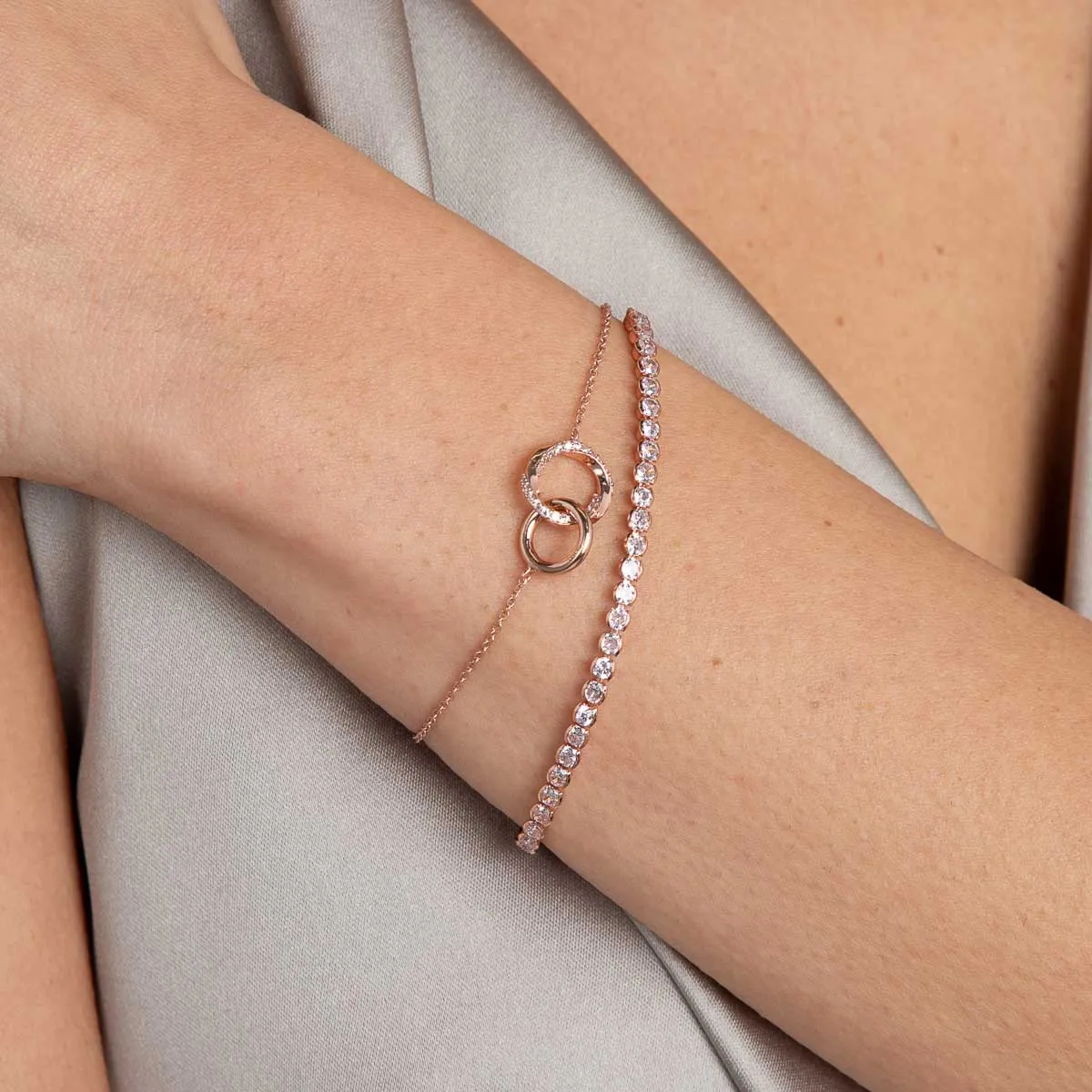 Gleam Bold Tennis Chain Bracelet in Rose Gold