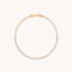 Gleam Bold Tennis Chain Bracelet in Rose Gold