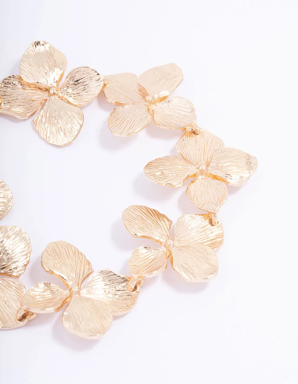 Gold Detail Flower Chain Bracelet