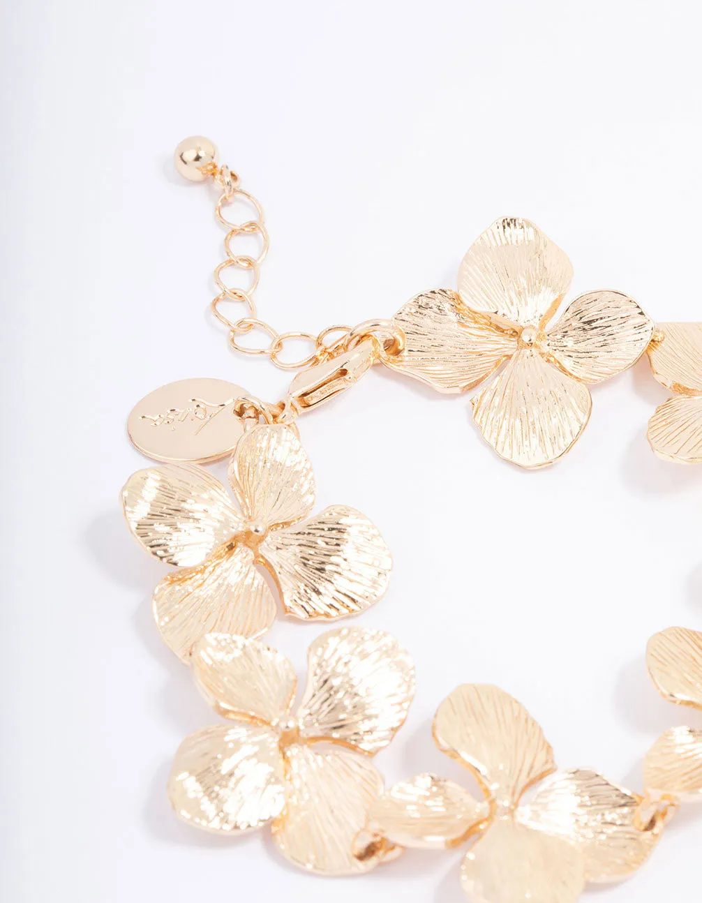 Gold Detail Flower Chain Bracelet