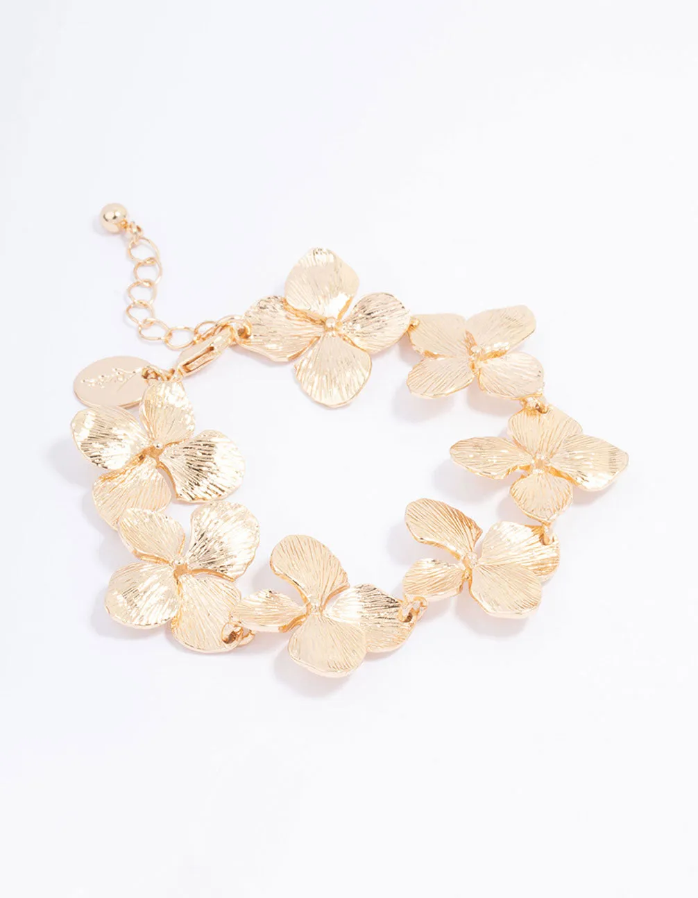 Gold Detail Flower Chain Bracelet