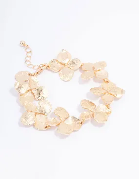 Gold Detail Flower Chain Bracelet