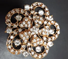 Gold Diamond Brooch decoration