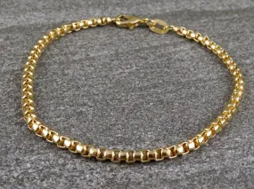 Gold Filled Round Box Chain Bracelet