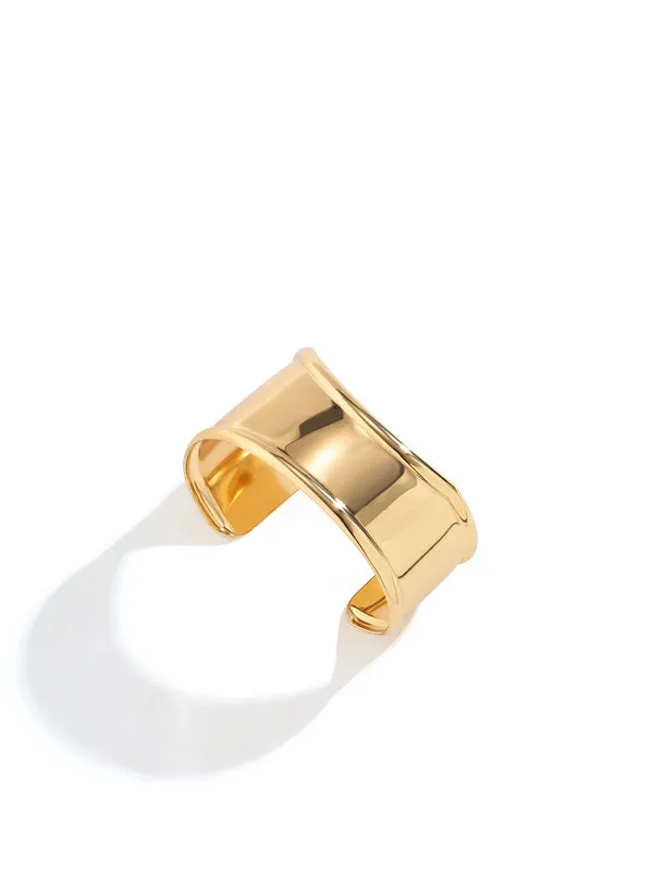 Gold Irregular Open Cuff Bracelet