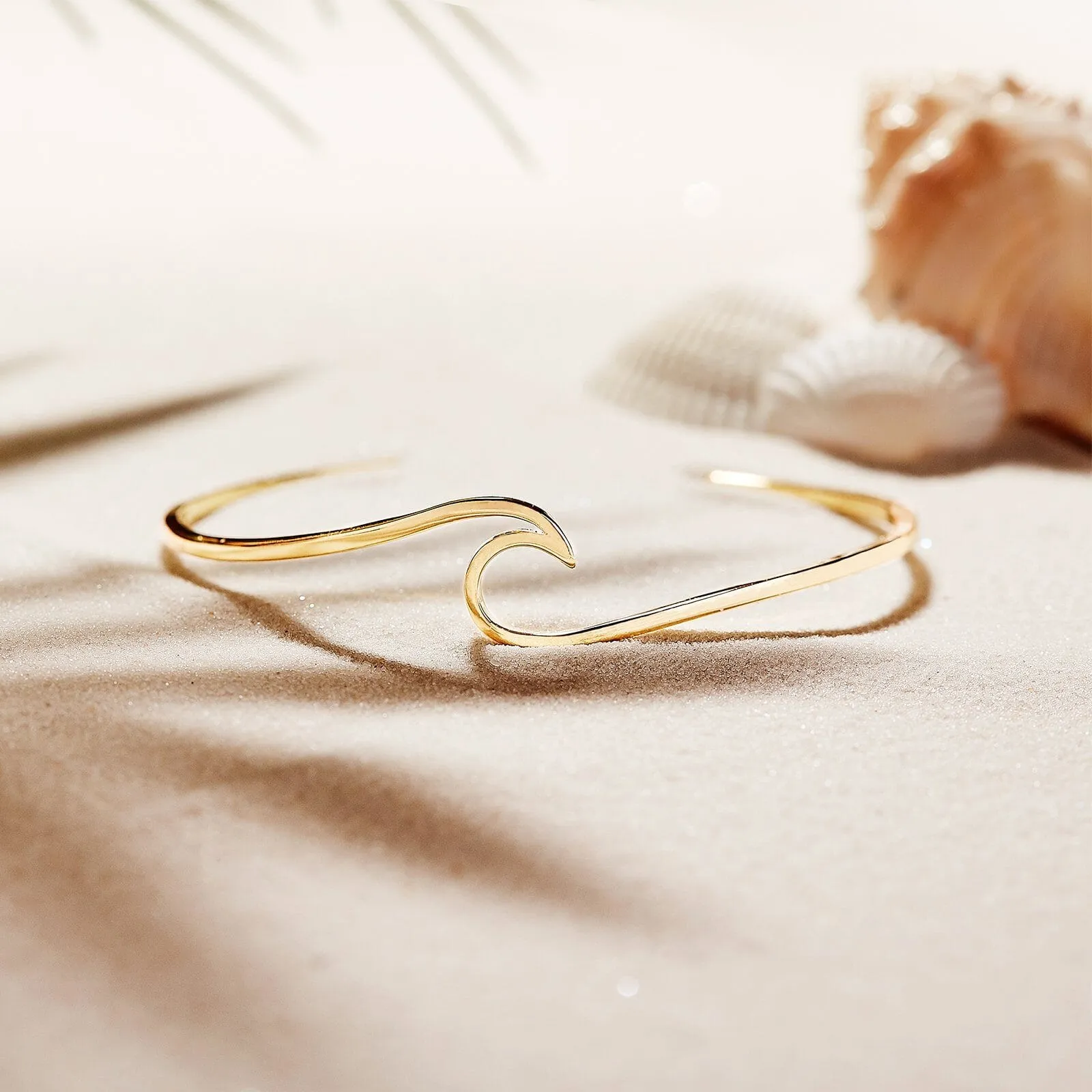 Gold Wave Cuff Bracelet