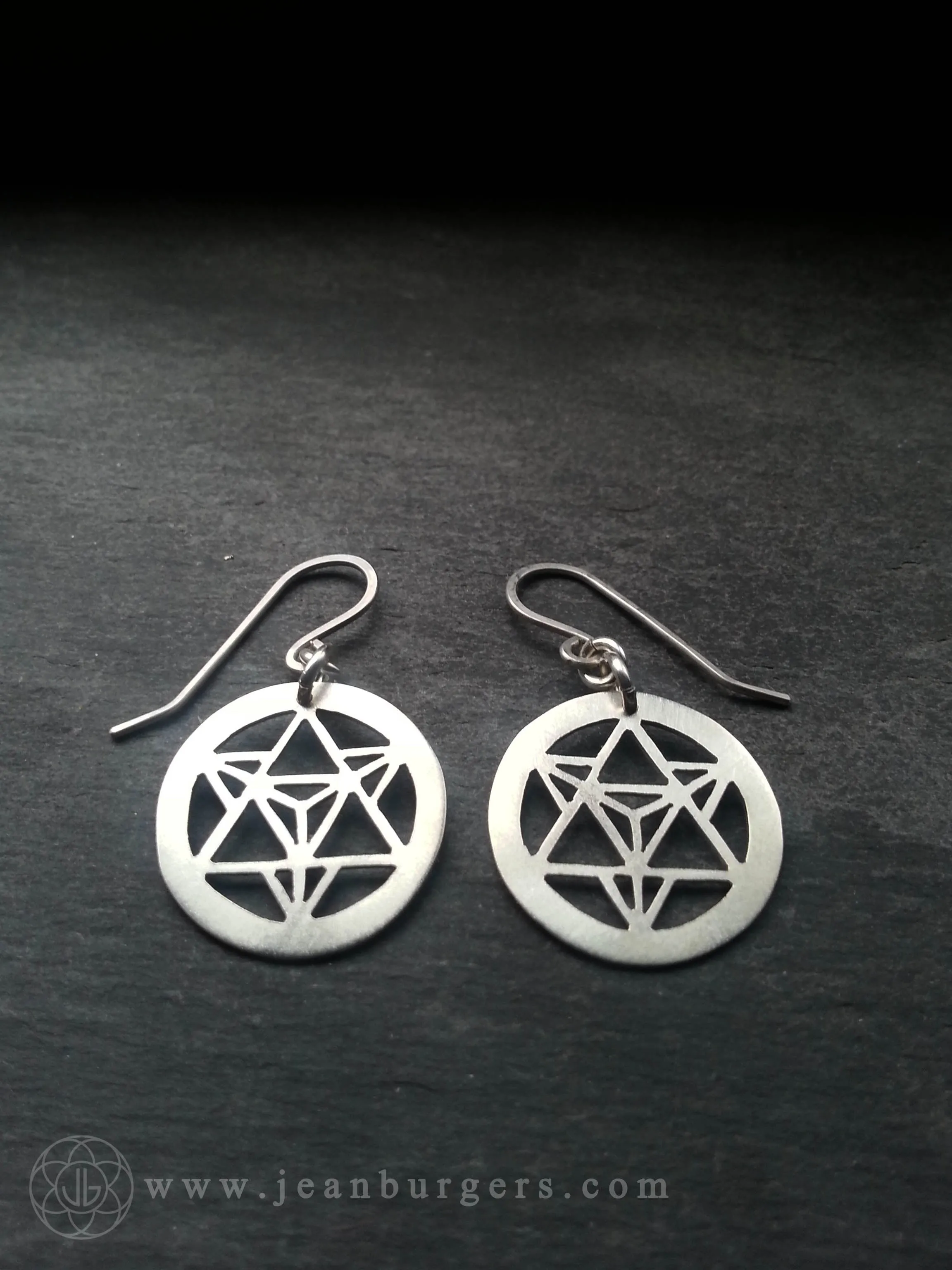 Handcut Star Tetrahedron Earrings