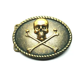 Handmade Skull And Crossbones Belt Buckle