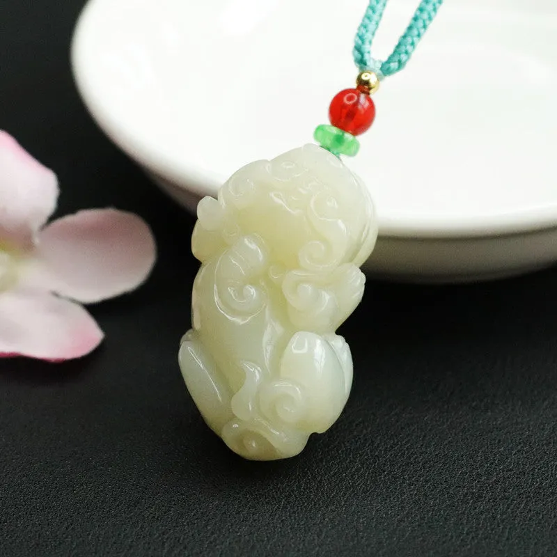 Hetian Jade Pixiu Fortune's Favor Necklace