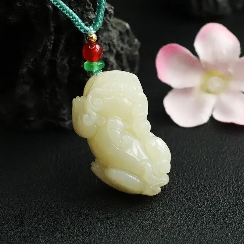 Hetian Jade Pixiu Fortune's Favor Necklace