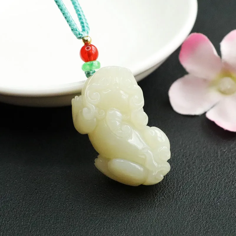 Hetian Jade Pixiu Fortune's Favor Necklace