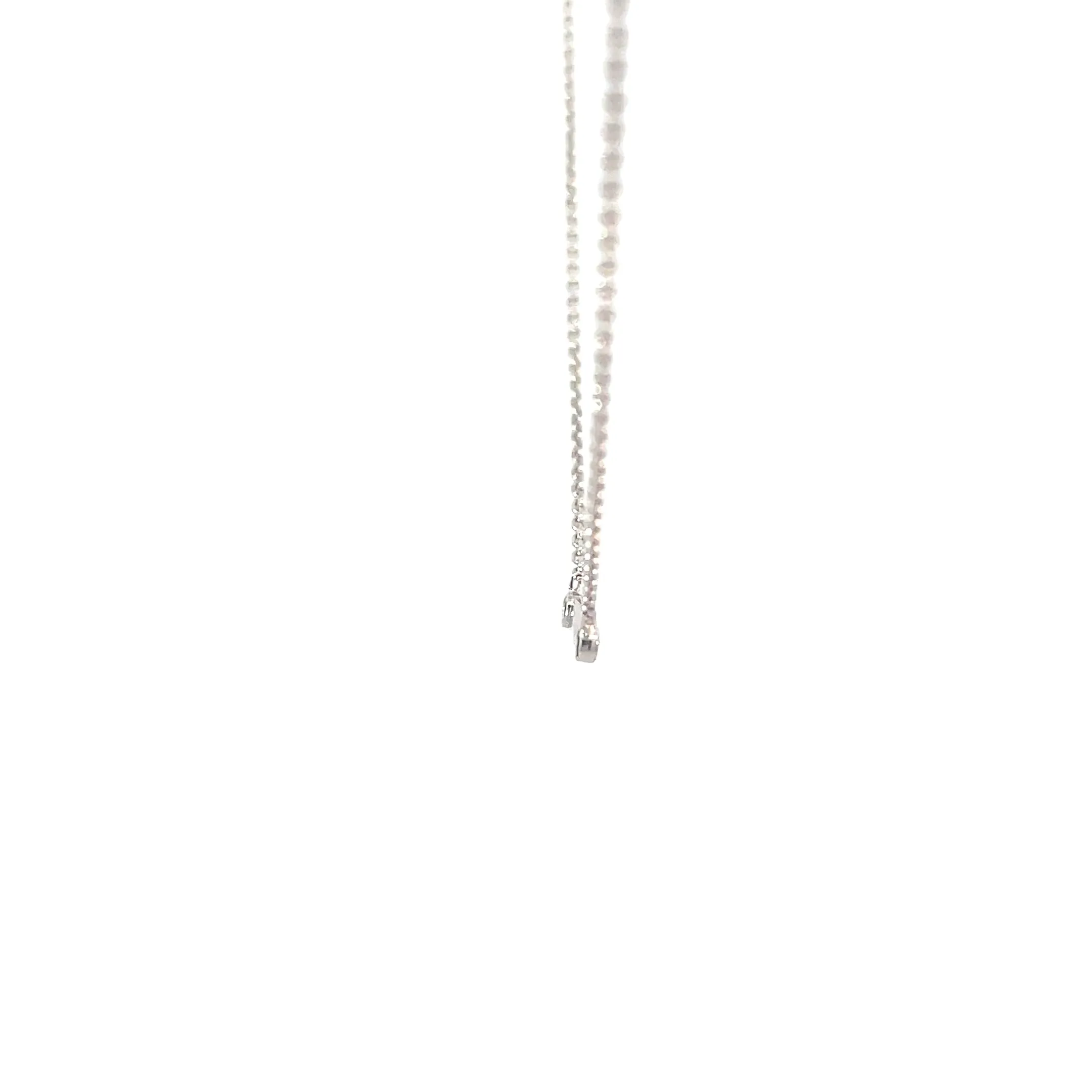 hite Gold Sapphire Bar Pendant Necklace