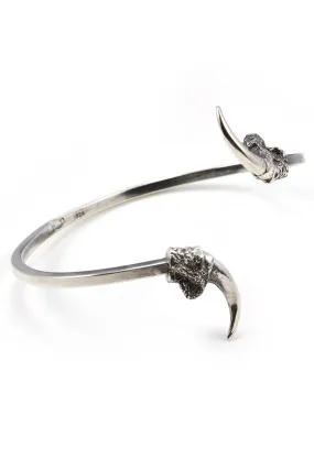 Hunted II Single Owl Talon Cuff Silver