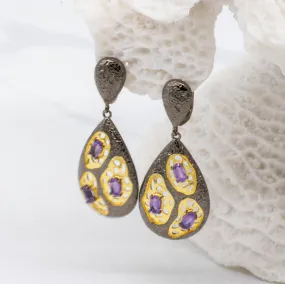 Hypatia Amethyst Earrings in Sterling Silver