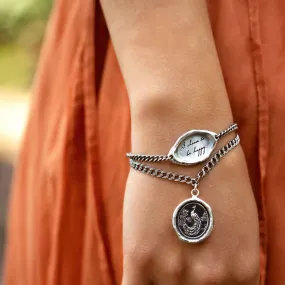 I Will Be Here Now Affirmation Talisman Chain Bracelet