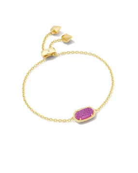 Kendra Scott Elaina Gold Chain Bracelet in Mulberry Drusy