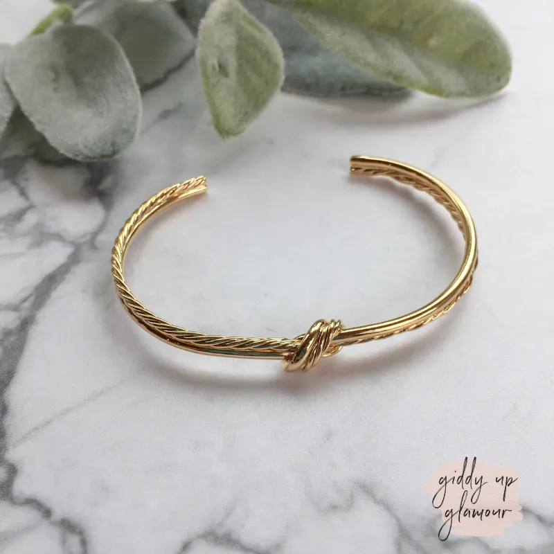 Knot Cuff Bracelet in Gold