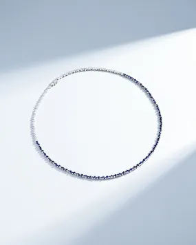 La Fantaisie Cosmic Dark Blue Sapphire Tennis Necklace