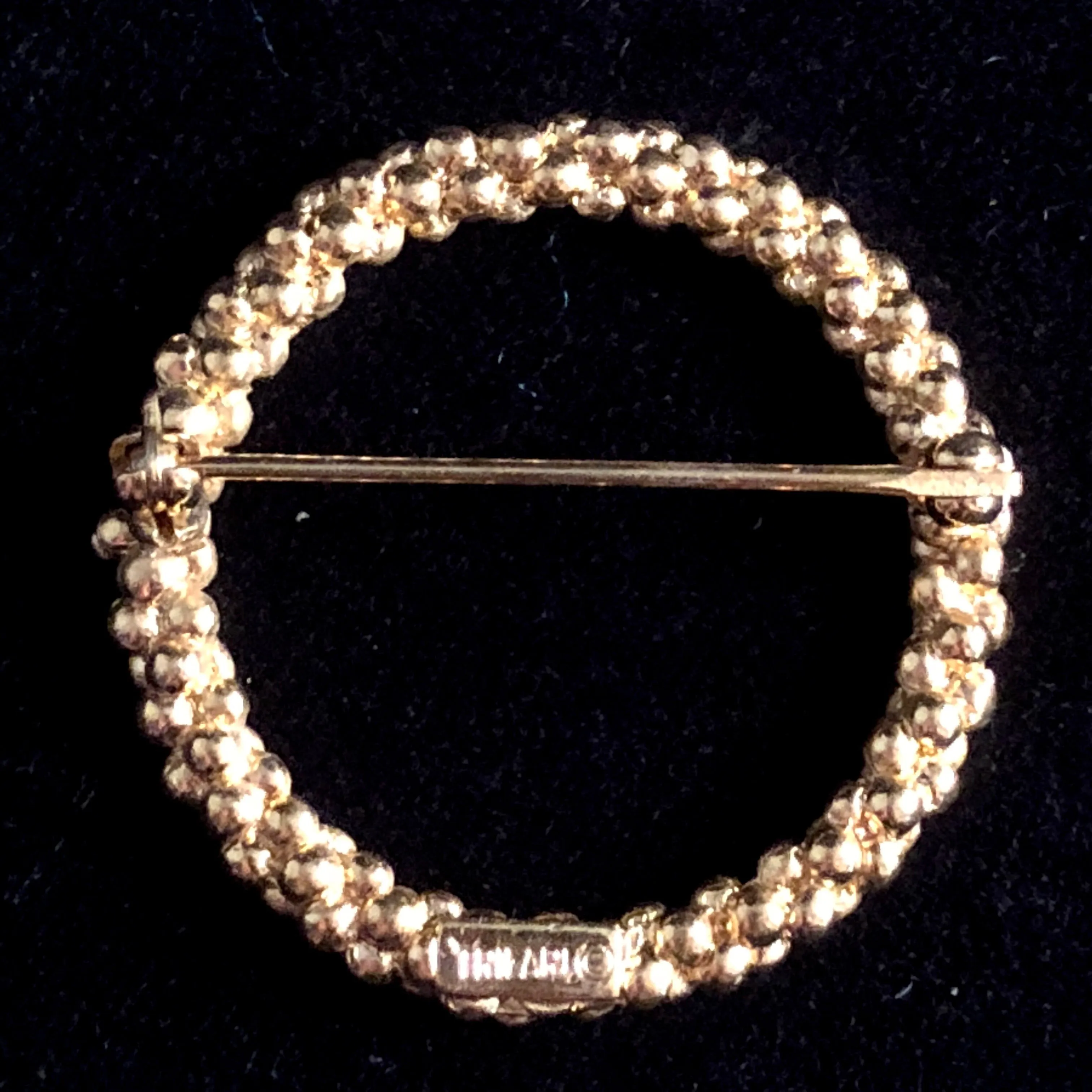 Late 60s/ Early 70s Trifari Gold-Tone Circle Pin