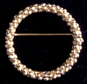 Late 60s/ Early 70s Trifari Gold-Tone Circle Pin