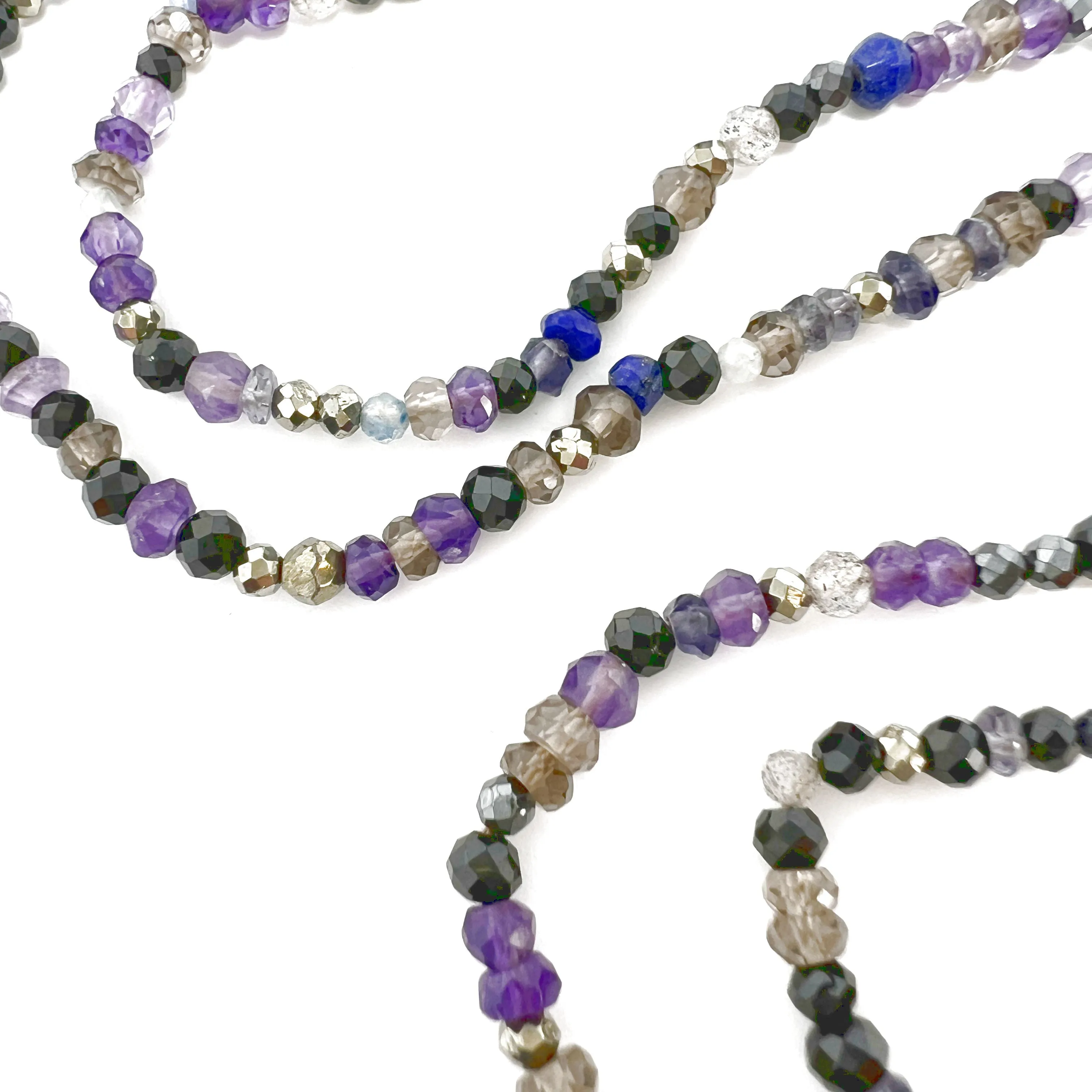 Lena Skadegard Amethyst, Lapis, Kyanite and Spinel Necklace