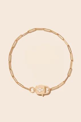 Louise Chain Bracelet in Yellow Gold