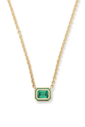 Madison Necklace with Rectangle Bezel Stone