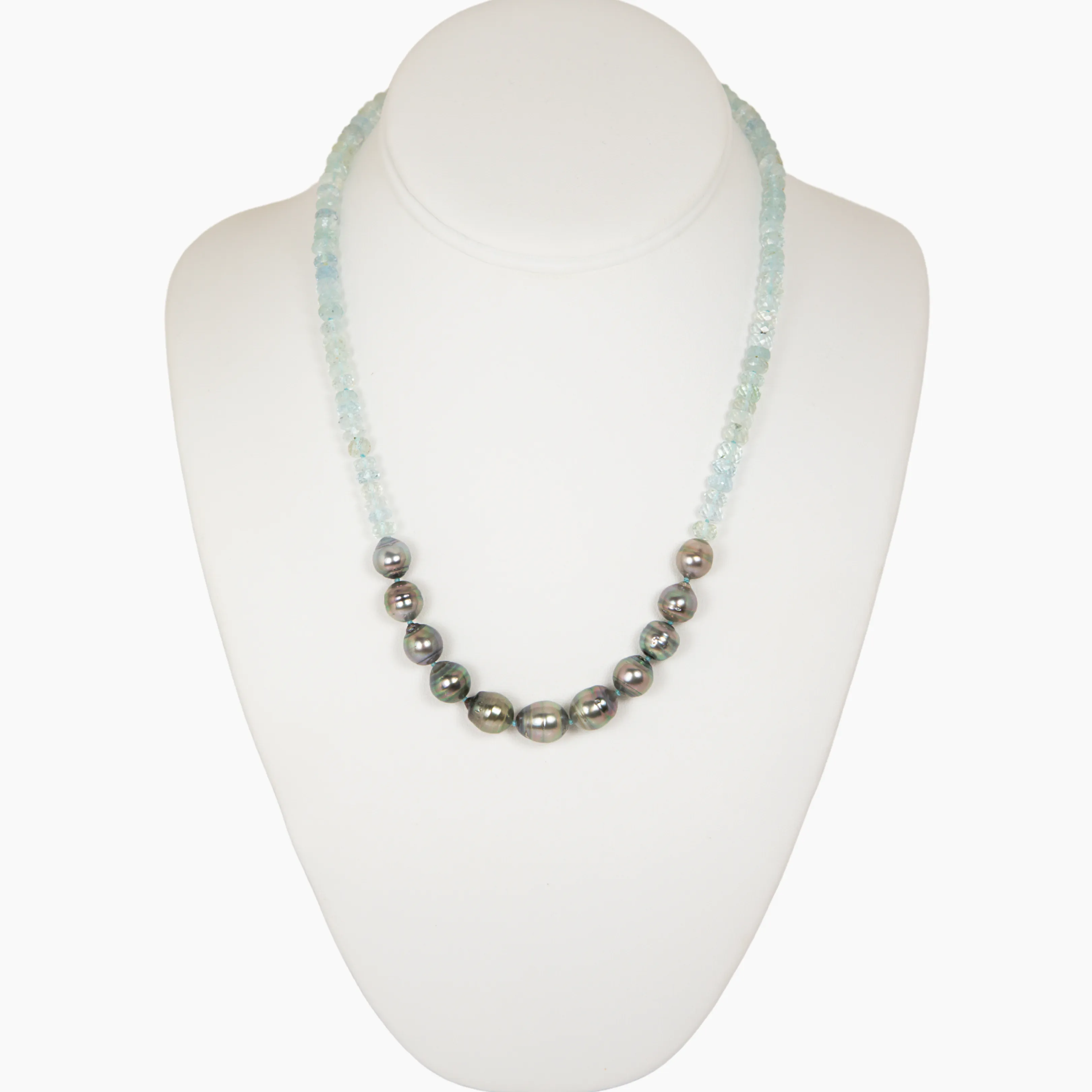 Mana Aquamarine Tahitian Pearl Necklace