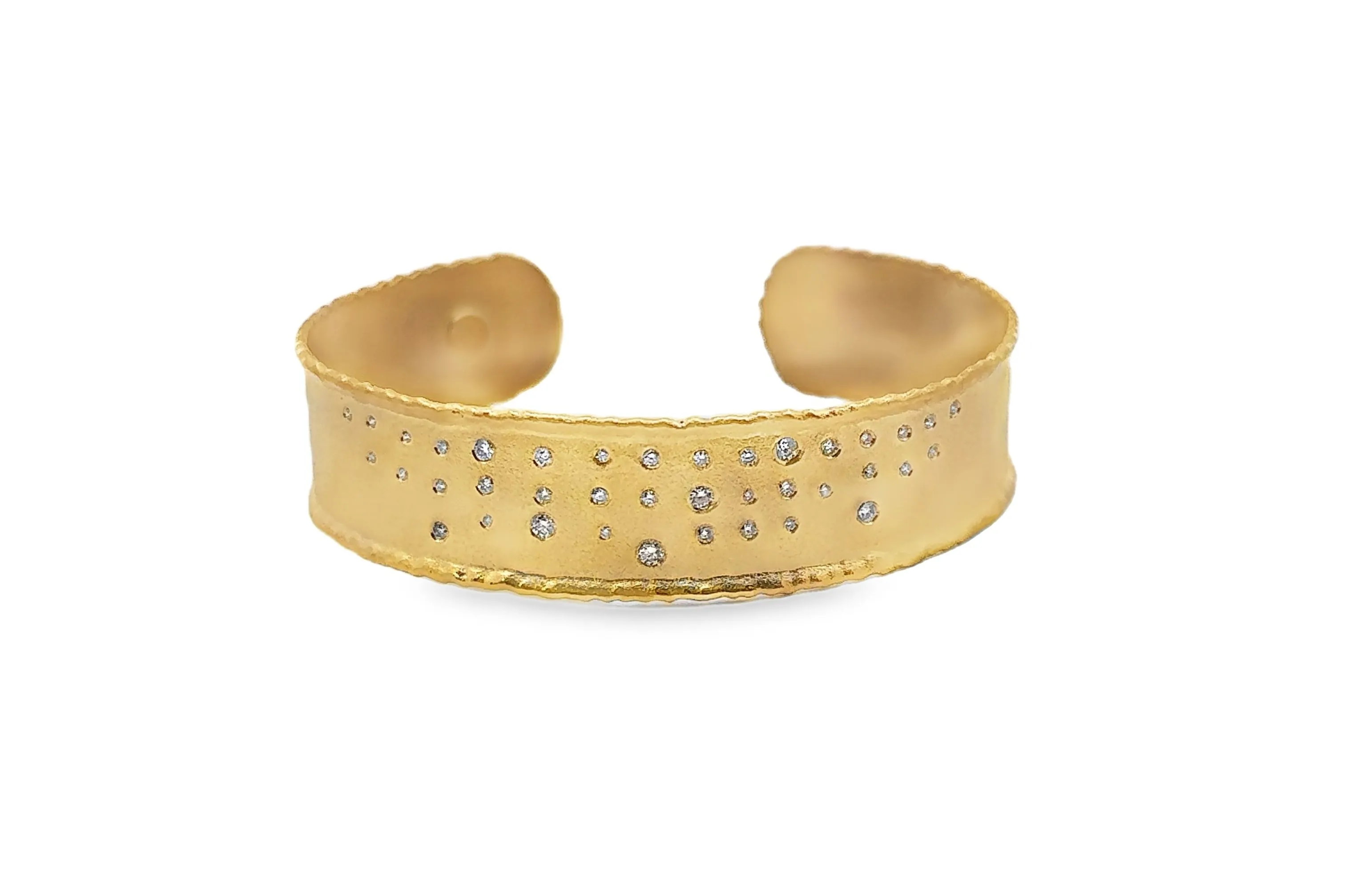 Marika Satin Finish Line Diamond Cuff Bracelet