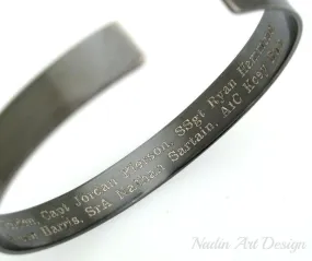 Memorial bracelet - Remembrance Cuff - Personalized SSgt Jewelry