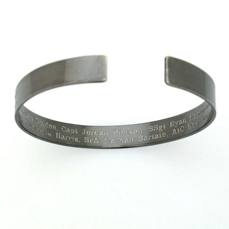 Memorial bracelet - Remembrance Cuff - Personalized SSgt Jewelry