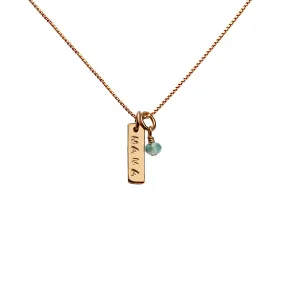 Micro Bar Necklace | Gold